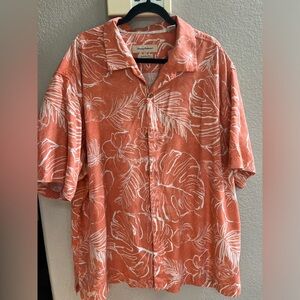 Tommy Bahama original fit salmon, tropical men’s shirt size 3XL